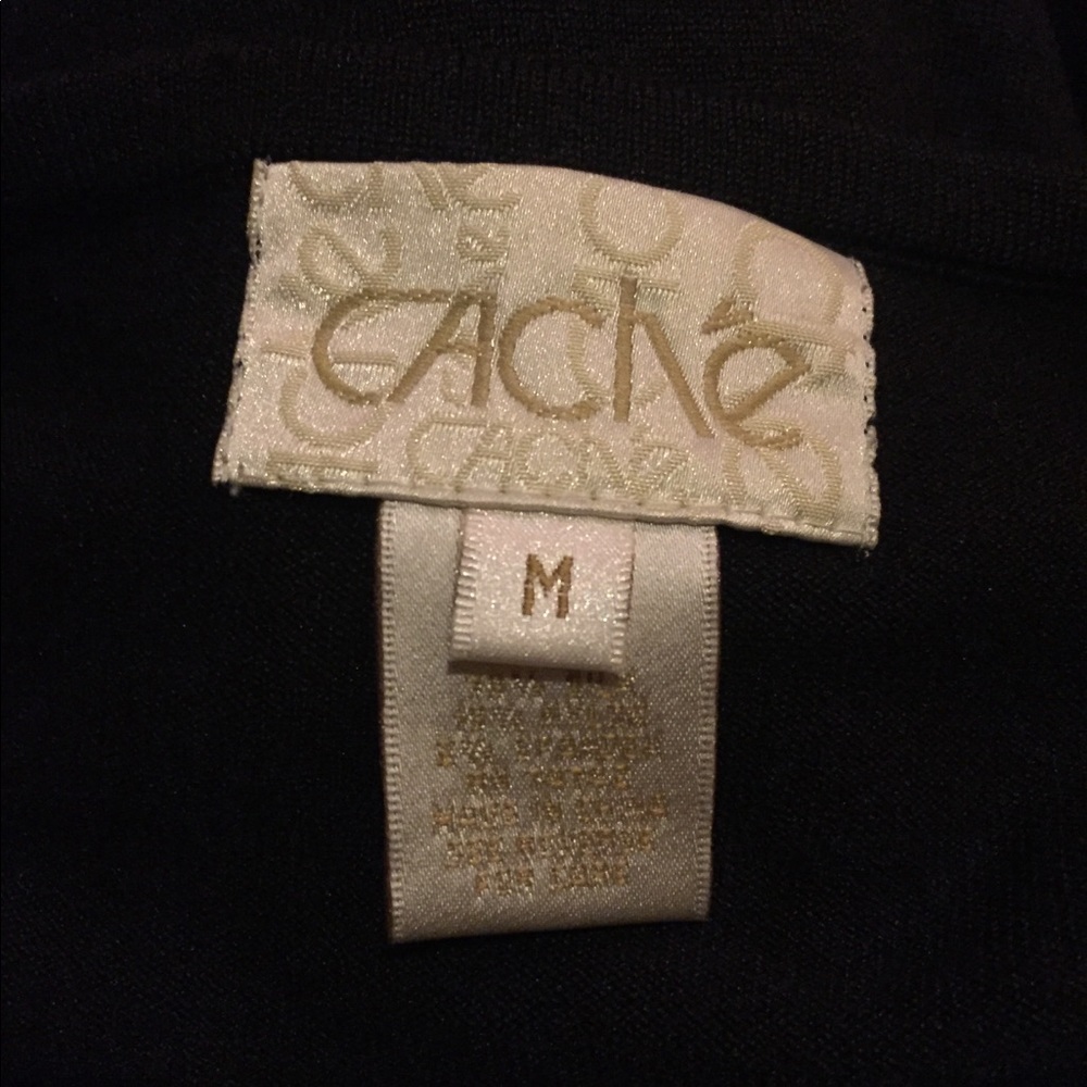 Cache Black Top With Rhinestone Design - image 2